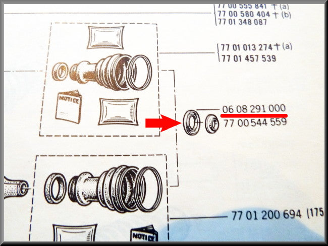 Rivet (cuivre) d'arbre de transmission – Renault 12 – Renault 15 - Renault 16 - Renault divers - OEM 0608291000