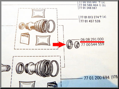 Rivet (cuivre) d'arbre de transmission – Renault 12 – Renault 15 - Renault 16 - Renault divers - OEM 0608291000