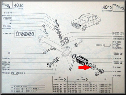 Contramoer stuurhuis – Renault 12 – Renault 15 - Renault 16 - Renault divers -  OEM 7700554617