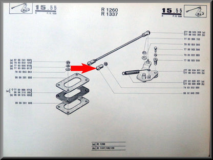 Kogelgewricht gasstang bediening – Renault 12 – Renault 15 - Renault 16 - Renault diverse - OEM 0852849200