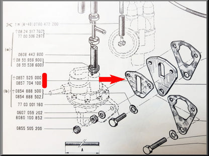 Benzinepomp pakking – Renault 16 TL, GLS, GL, L – Renault 12 - Alpine A110 - Renault diverse - OEM 7701348024