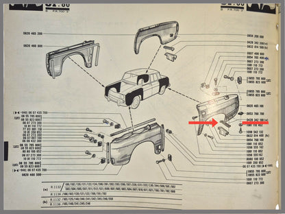 Rear right fender support – Renault 8 – Renault 10 - OEM 0428342100