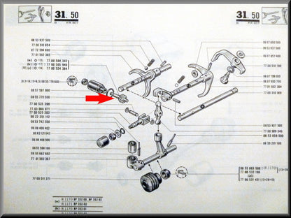 Speedometer cable drive gear (13 teeth) – Renault 12 – Renault 15 - Renault 17 - OEM 7700504342