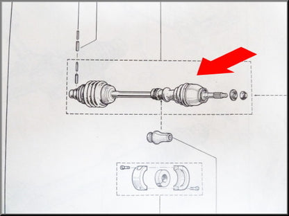 Aandrijfas type 3  – Renault 16 – OEM 7701348142A – NOS