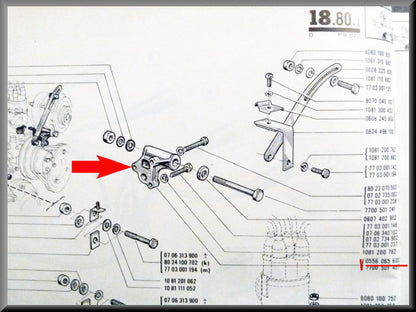Support dynamo – Renault 16 GLS, GL, L (1150) – OEM 0556065600 – Occasion
