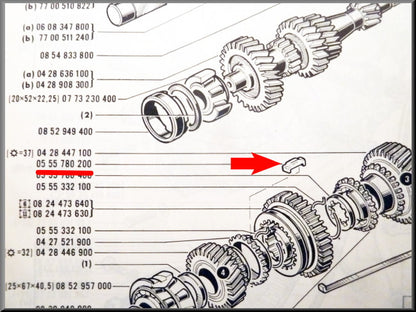 Synchronizer blocking device (336 and 385 gearbox) - Renault 16 - OEM 0555780200