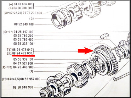Reverse gear with synchronizer hub 40 teeth 336 gearbox – Renault 16 – OEM 0824473640A