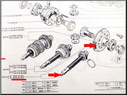 Crown wheel and pinion (9 and 34 teeth) 336 gearbox – Renault 16 – OEM 0996130703