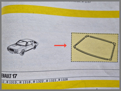 Hoekstuk ruitprofiel - Renault 15  - Renault 17 - OEM 7700541907