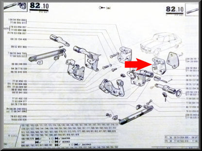 Slotvanger links – Renault 16 – OEM 7700503010