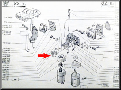Contacteur électromagnétique de verrouillage centralisé – Renault 16 TS - TX – OEM 7700588691