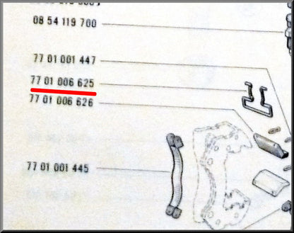 Remklauw sluitveer – Renault 12 – Renault 15 - Renault 17 - OEM 7701006625