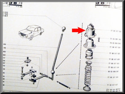 Stofhoes schakelpook – Renault 12 – Renault 15 - Renaukt 18 - OEM 7700517525