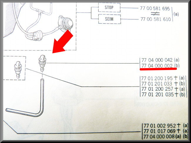 Gicleurs de lave-glace noirs (jeu) – Renault 12 – Renault 4 – Renault 16 - OEM 0854979000