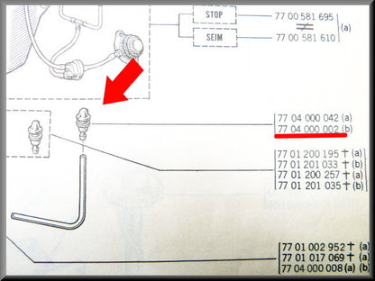 Gicleurs de lave-glace noirs (jeu) – Renault 12 – Renault 4 – Renault 16 - OEM 0854979000