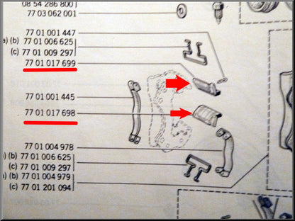 Remklauw borgplaatjes – Renault 12 - Renault 15 - Renault 17– OEM 7701017699