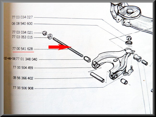 Bras de suspension – Renault 12 – OEM 7700541628