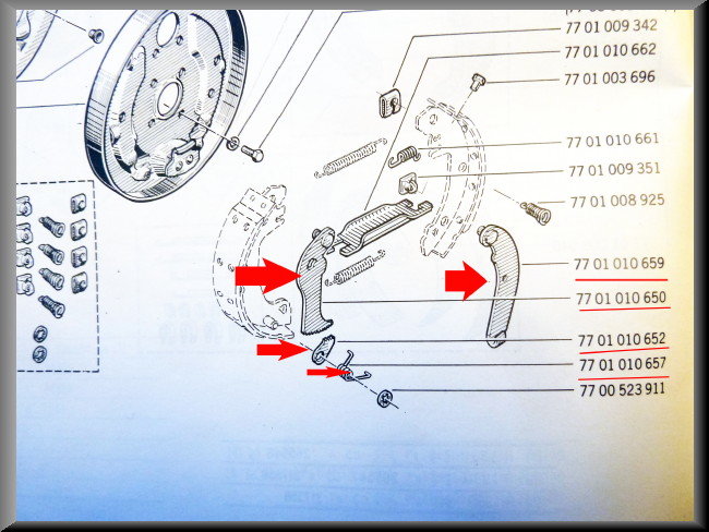 Remstelmechanisme – Renault 12 – OEM 7701010650