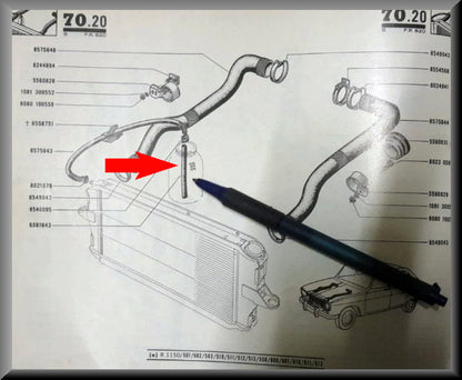 Tuyau vase d'expansion – Renault 16 – OEM 0608164300