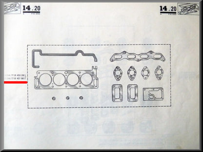 Koppakkingset – Renault 16 TX (1156) – OEM 7701457081