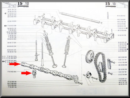 Nokkenas met ontstekingstandwiel – Renault 12 Gordini – Renault 16 - Renault 17 - OEM 7701452043