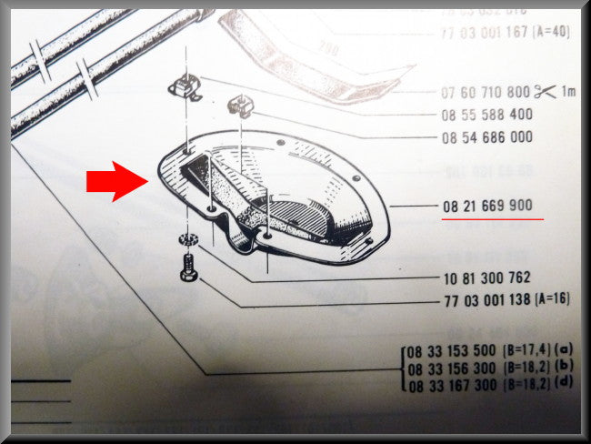 Protective cover spring adjustment cam – Renault 16 – OEM 0621669900 – Used