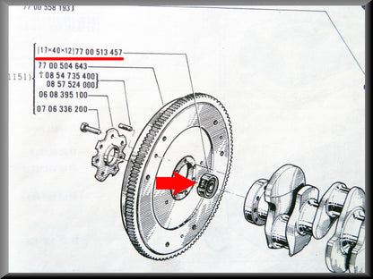 Butée de suspension (17x40x12mm) – Renault 16 – OEM 7700513457