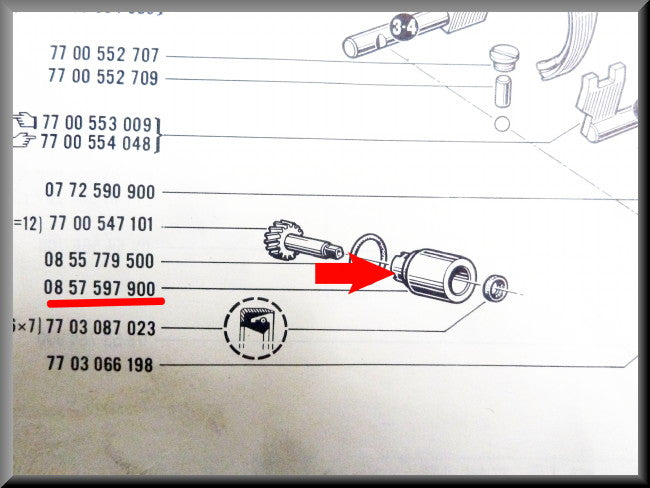 Casing Speedometer Drive – Renault 16 type 2 (336 and 385 gearboxes) – OEM 0857597900