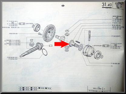 Roue solaire (Trou de l'axe de 15 à 16 mm) – Renault 12 – Renault 16 -OEM 0556386600