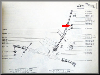 Onderste rubber stuurkolom – Renault 12 – OEM 0855590000
