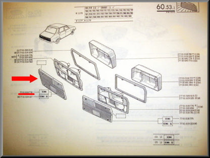 Achterlicht reflector links (Pleksan) – Renault 12 – OEM 7701018778A