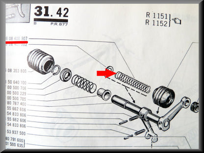 Spring shift shaft (4 speed) – Renault 16 – OEM 0608400907