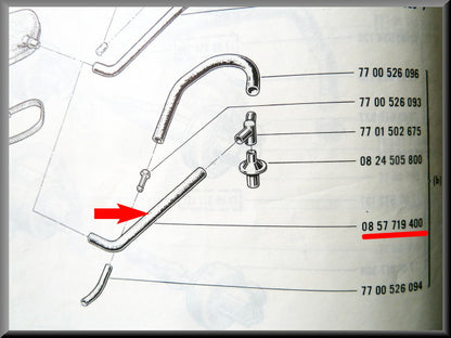 Durite de reniflard – Renault 16 TS – OEM 0857719400