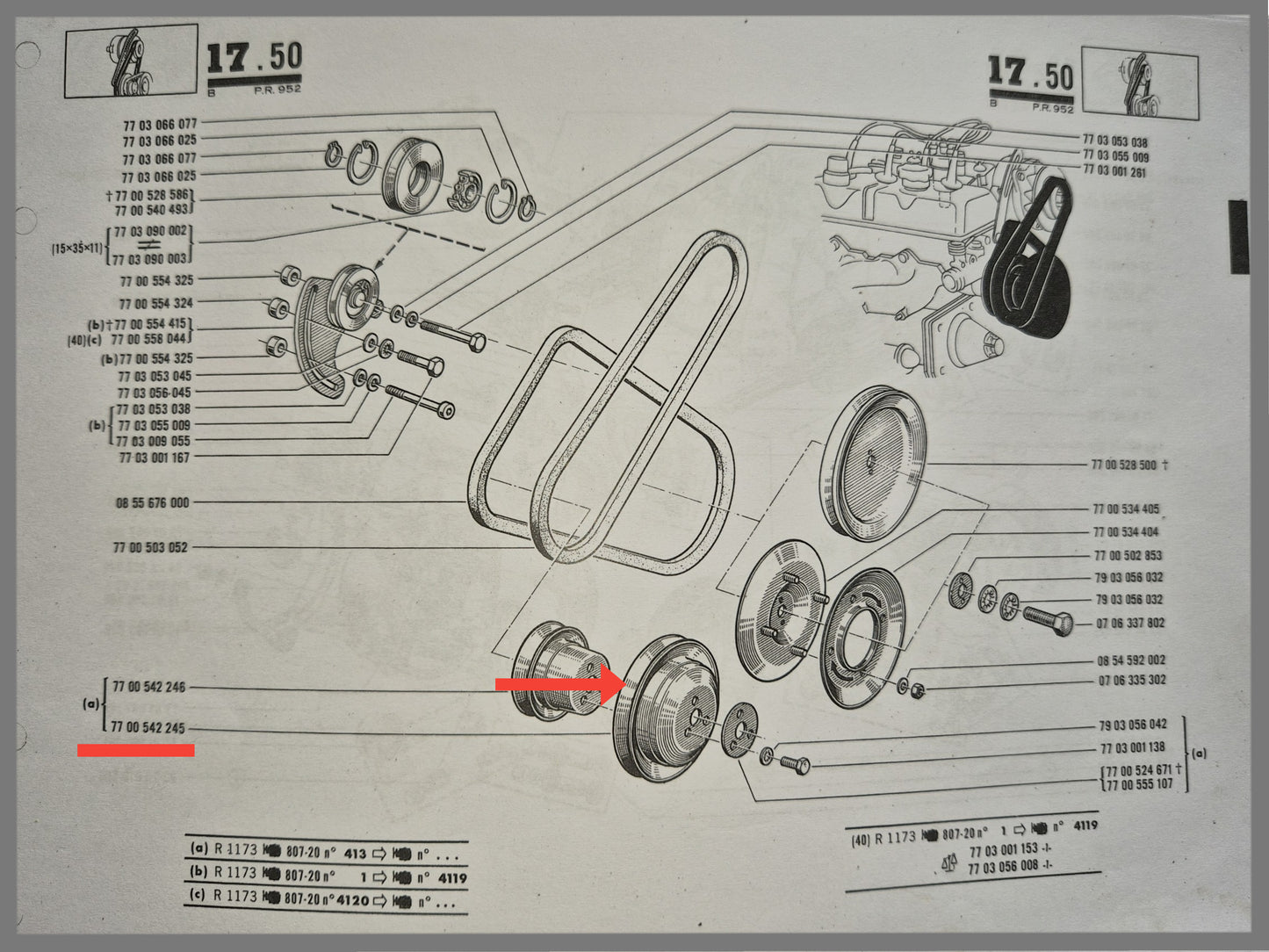 Poelie waterpomp - OEM 7700561395
