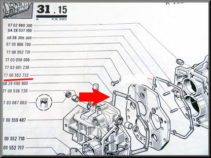 Pakking versnellingsbak – Renault 16 TX – OEM 7700552732