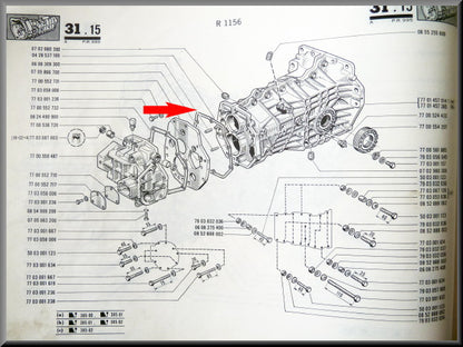 Pakking versnellingsbak – Renault 16 – OEM 0428537100