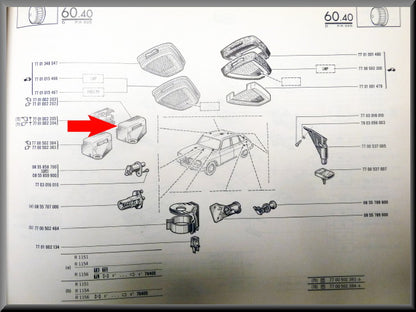 Leeslamp kapje – Renault 16 TX – OEM 7701002203