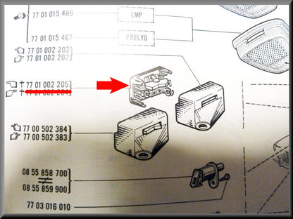 Leeslamp huis – Renault 16 TX – OEM 7701002205