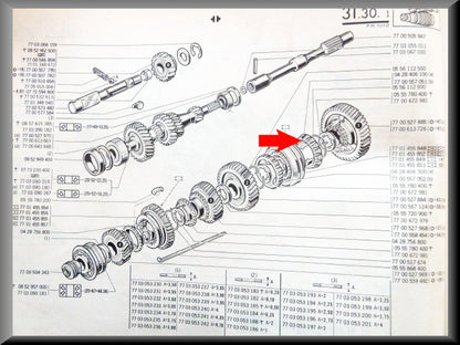 Bague de synchro 1ère vitesse – Renault 12 – Renault 16 - Renault diverses - OEM 0428406100