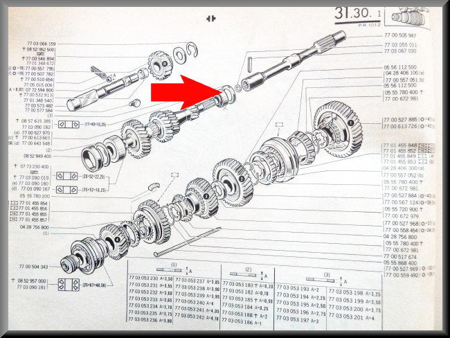 Bearing gearbox primary shaft (17x40x13 25 mm) – Renault 12 – Renault 16 - Renault various - OEM 7703090182