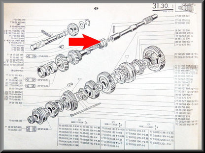 Bearing gearbox primary shaft (17x40x13 25 mm) – Renault 12 – Renault 16 - Renault various - OEM 7703090182
