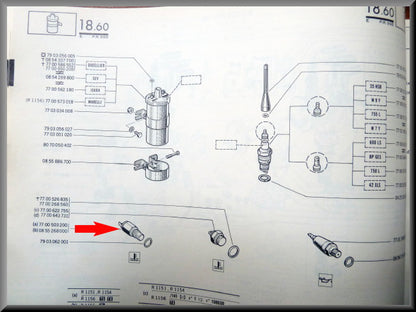 Temperatuur zender – Renault 16 TL, L – OEM 0855268000