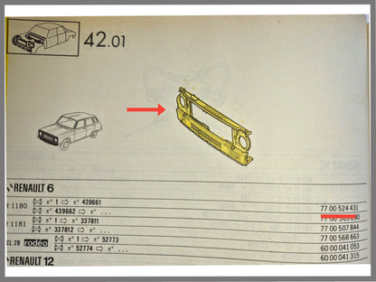 Voorfront – Renault 6 – OEM 77005244311