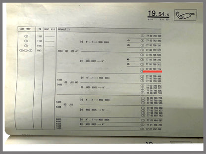Mittelschalldämpfer - Renault 21 - OEM 7700797174