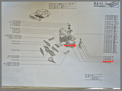 Agrafe revêtement de sol - Renault 5 - Renault 12 - OEM 7700546413