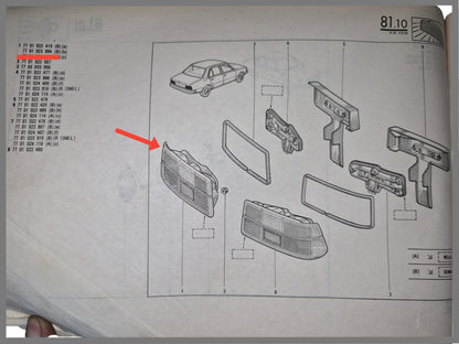 Complete achterlicht unit links (Seima)  – Renault 18 – OEM 7701023884 – NOS