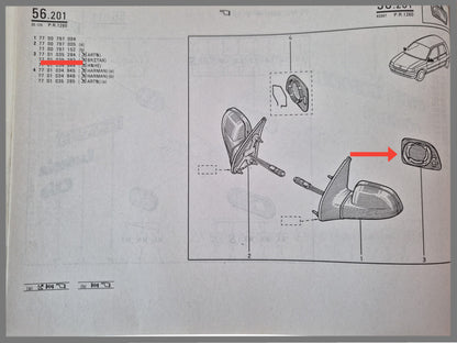 Buitenspiegel links - Renault Clio - OEM 7701035284