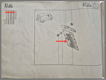 Printplaat met zekeringen - Renault Trafic - OEM 7701349065