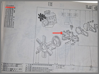Waterpomp - Renault 18 - OEM 7701460697 en 7701462389 en 7701462390