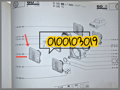 Koplamp - Renault 6 - OEM 0100103019 en 7701017190 A
